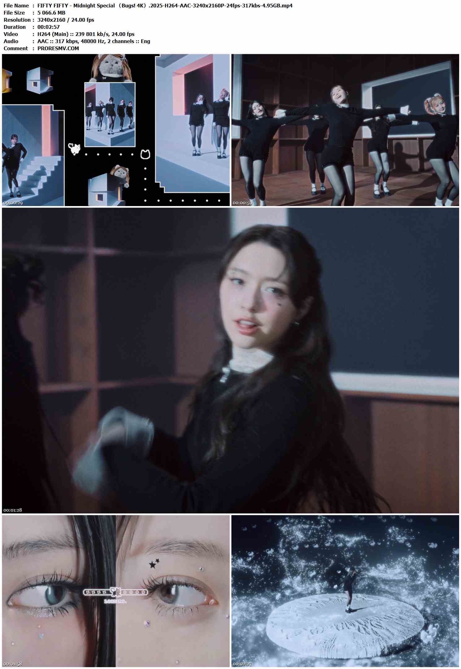 FIFTY FIFTY - Midnight Special （Bugs! 4K）.2025-H264-AAC-3240x2160P-24fps-317kbs-4.95GB官方MV_高清MV